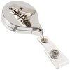 View Image 2 of 6 of Retractable Badge Holder - Round - Chrome Finish