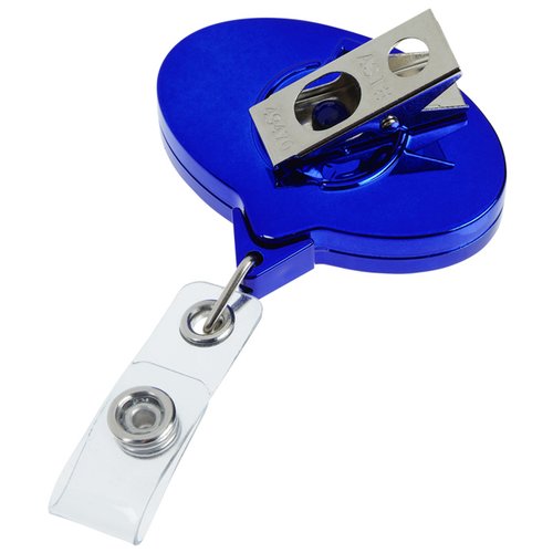 Additional Image 2 - a blue heart shaped badge holder