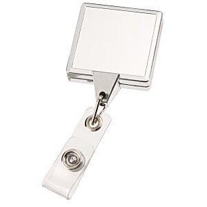 Additional Image 3 - a white square badge with a silver handle