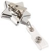 View Image 2 of 2 of Retractable Badge Holder - Star - Chrome Finish - Label