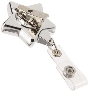 Additional Image 1 - a silver star shaped key chain