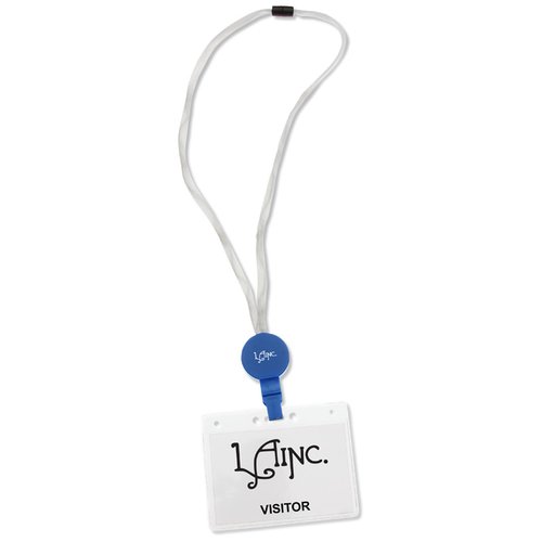 Additional Image 2 - a white tag with a blue plastic handle