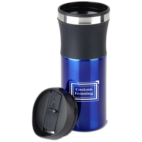 Additional Image 1 - a blue and black tumbler