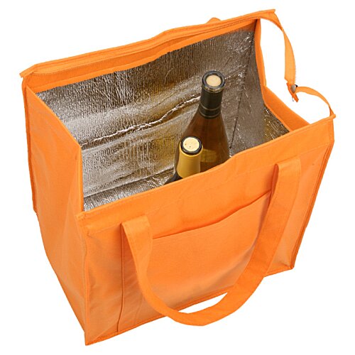 Additional Image 1 - an orange bag with a bottle inside