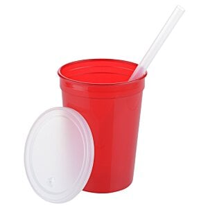 Additional Image 1 - a red cup with a straw