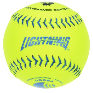 Additional Image 2 - a yellow softball with blue text