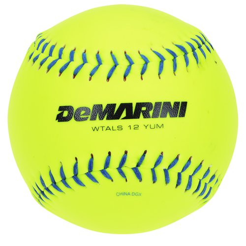 Additional Image 1 - a yellow softball with black lines