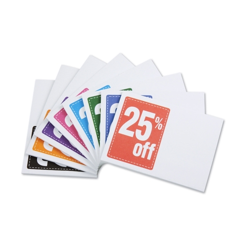 Additional Image 1 - a fanned out cards with a red label