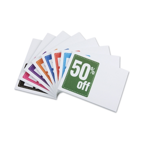Additional Image 1 - a fanned out cards with a green square and white square with a green square with white numbers