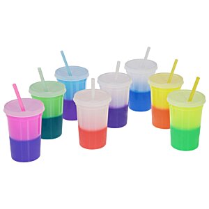 Additional Image 4 - a group of colorful cups with straws