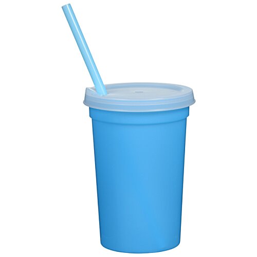 Additional Image 1 - a blue and purple cup and a purple spoon