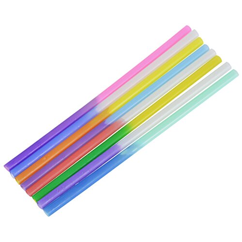 Additional Image 3 - a group of colorful cups with straws