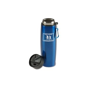 Additional Image 2 - a blue metal container with a black cap