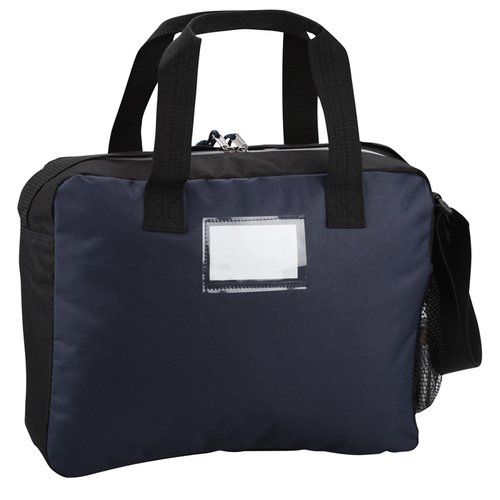 Additional Image 1 - a blue bag with black handles