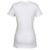 View Image 2 of 2 of Bella+Canvas V-Neck Jersey T-Shirt - Ladies' - White - Screen