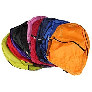 Additional Image 1 - a stack of colorful backpacks