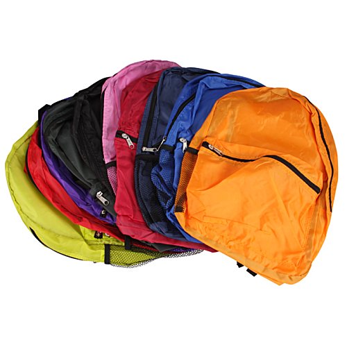 Additional Image 1 - a stack of colorful backpacks