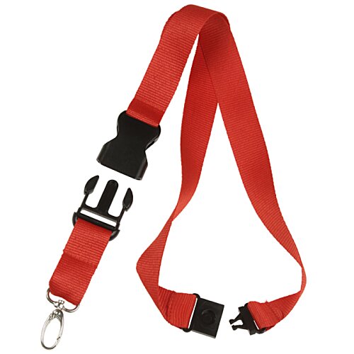 Additional Image 3 - a red lanyard with a metal hook