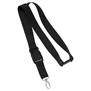 Additional Image 2 - a black strap with a metal hook