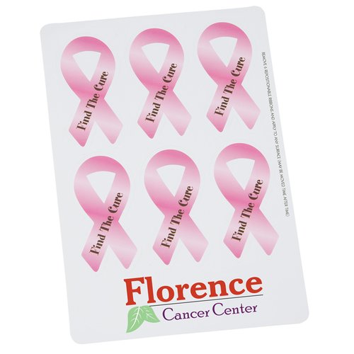 Additional Image 3 - a pink ribbon on a white background