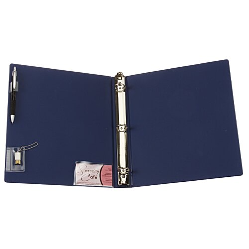 Additional Image 1 - a blue binder with a white label