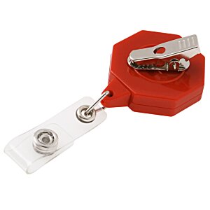 Additional Image 1 - a red and white badge holder