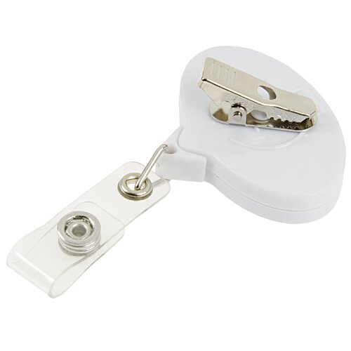 Additional Image 2 - a white badge holder with silver screws