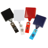 View Image 2 of 3 of Jumbo Retractable Badge Holder - 40" - Square - Opaque - Label