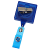 View Image 3 of 3 of Jumbo Retractable Badge Holder - 40" - Square - Translucent - Label