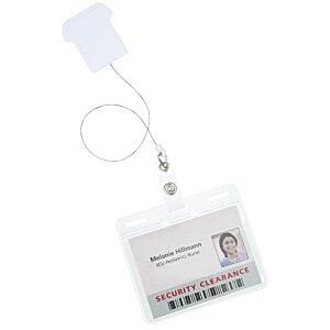 Additional Image 2 - a white badge with a cord