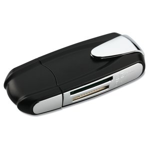 Additional Image 2 - a black and silver usb flash drive