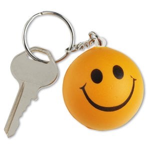 Additional Image 1 - a key chain with a smiley face on it