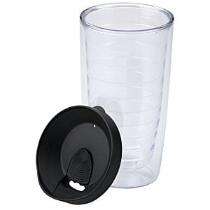 Additional Image 1 - a clear glass with a black lid