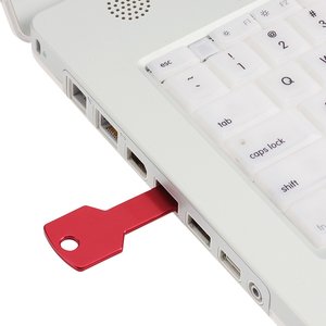 Additional Image 1 - a red usb stick attached to a white laptop
