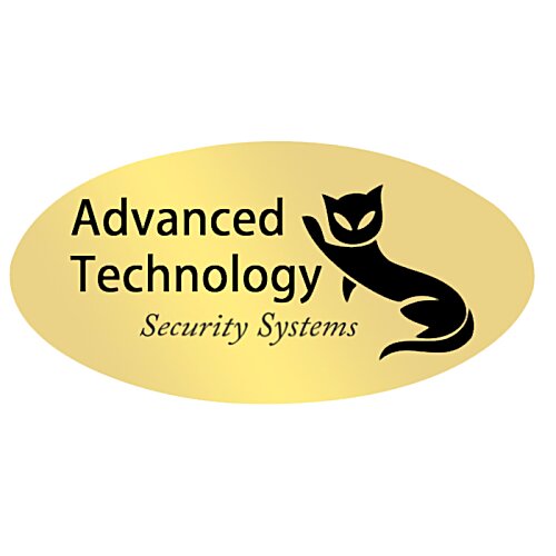 Additional Image 1 - a yellow oval sign with black text