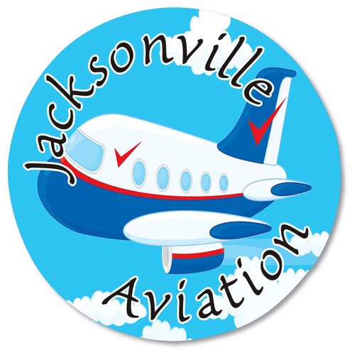 Additional Image 1 - a blue circle with a plane in the sky