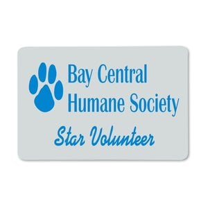 Additional Image 1 - a white rectangular sign with blue text