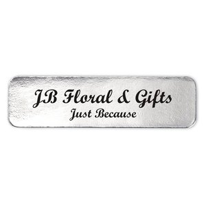 Additional Image 1 - a silver rectangular sign with black text