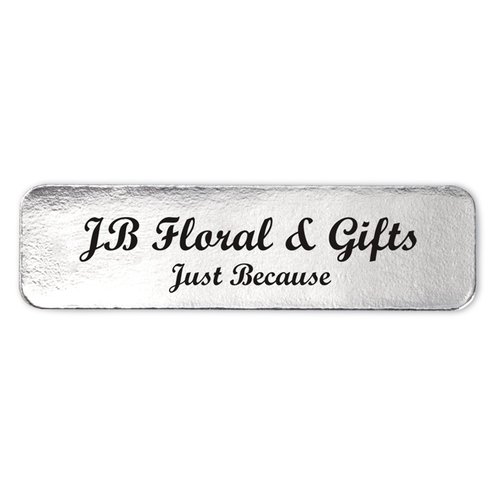 Additional Image 1 - a silver rectangular sign with black text