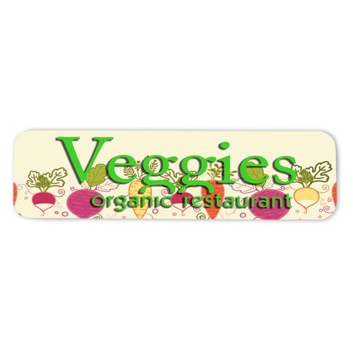 Additional Image 1 - a white rectangular sign with green text