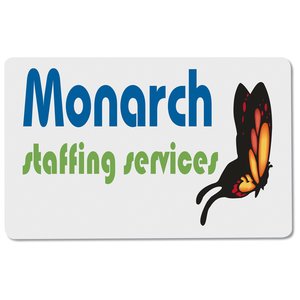 Additional Image 1 - a white sign with blue text and a butterfly