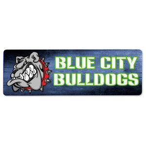 Additional Image 1 - a blue rectangular sign with white text