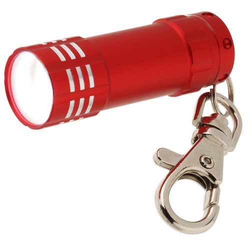 Additional Image 3 - a red flashlight with a key chain