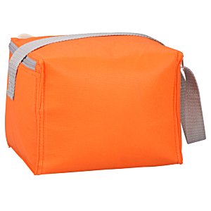 Additional Image 2 - an orange bag with a grey strap