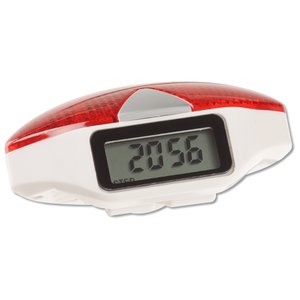 Additional Image 2 - a digital clock with a red and white background
