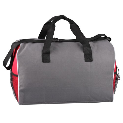 Additional Image 1 - a grey and red duffel bag