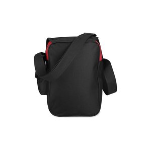Additional Image 3 - a black backpack with a red trim