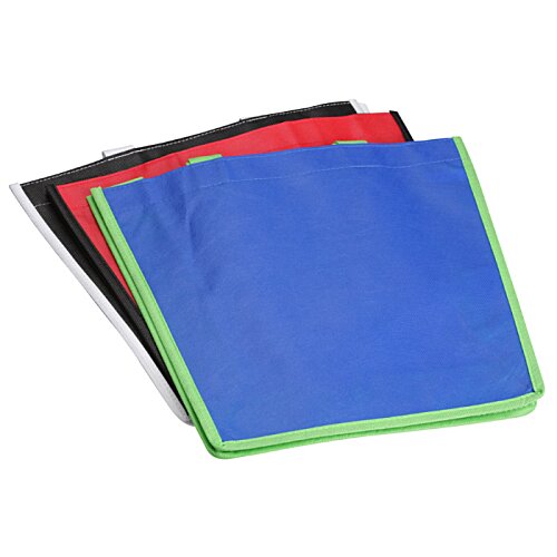 Additional Image 1 - a blue napkins with green trim