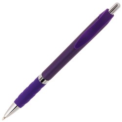 a purple pen with a blue cap