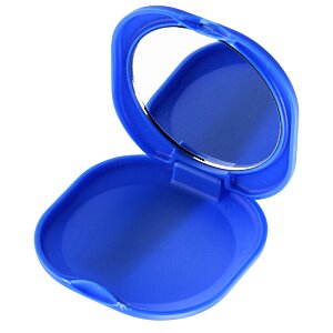 Additional Image 3 - a blue compact mirror with a handle
